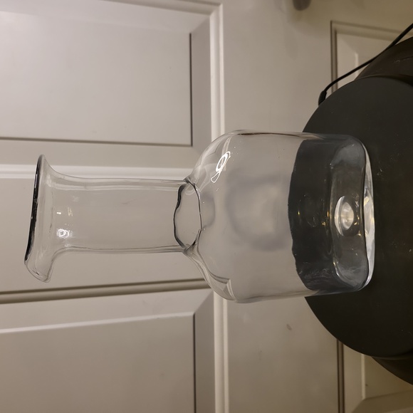 Mid-Century Modern Water Carafe Clear Glass Crystal Blenko Style 10.5